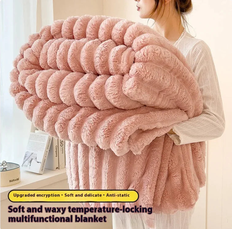 VelvetCozy Solid Color Thickened Nap Blanket