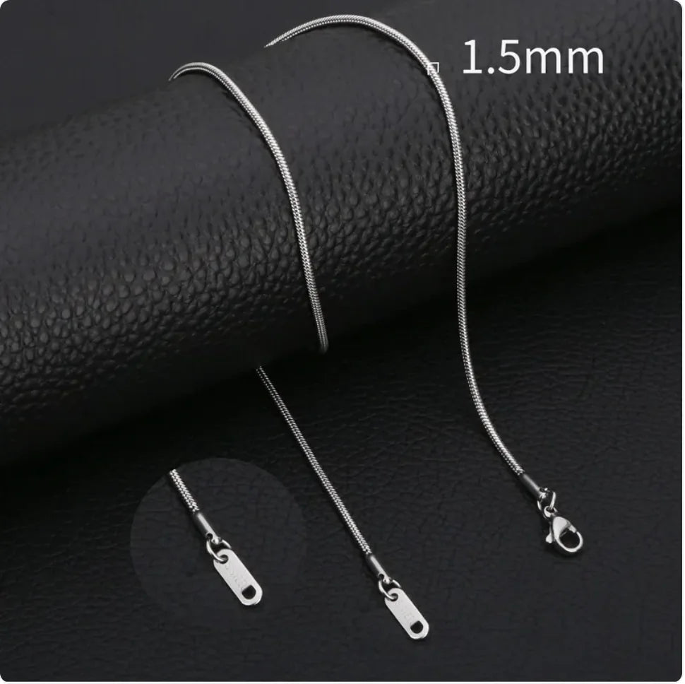 Minimalist Men's Stainless Steel Snake Chain Necklace