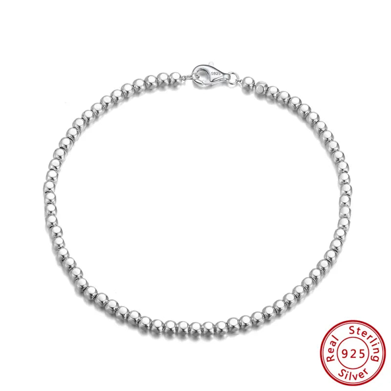 S925 Sterling Silver Bracelet Lucky Beads