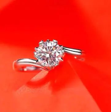 Female Imitation Moissan Diamond Ring