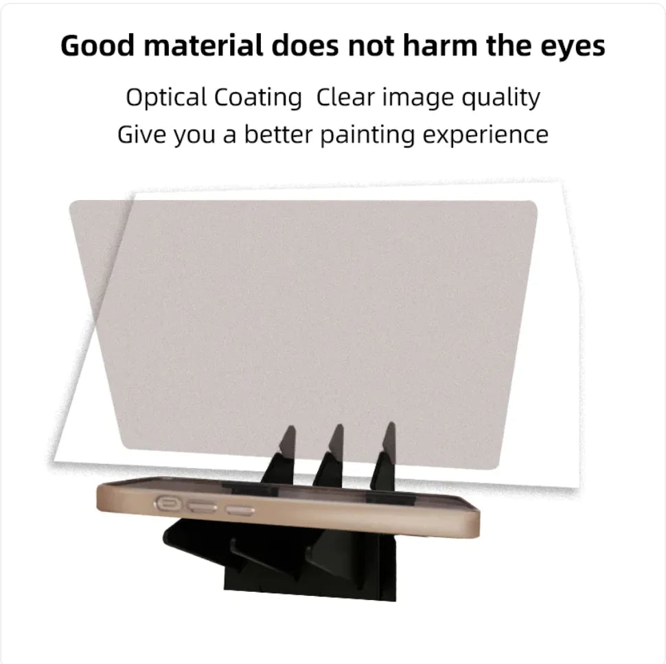 Adjustable Projection Drawing Board for Mobile Phones and Tablets