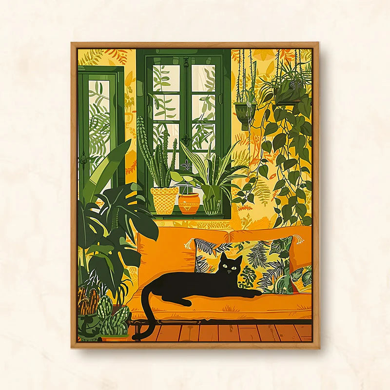 DIY Cat Digital Oil Painting