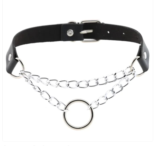 Personalized Punk Leather Collar Necklace Simple And Fashionable