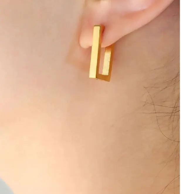 Terra Geometric Gold Earrings