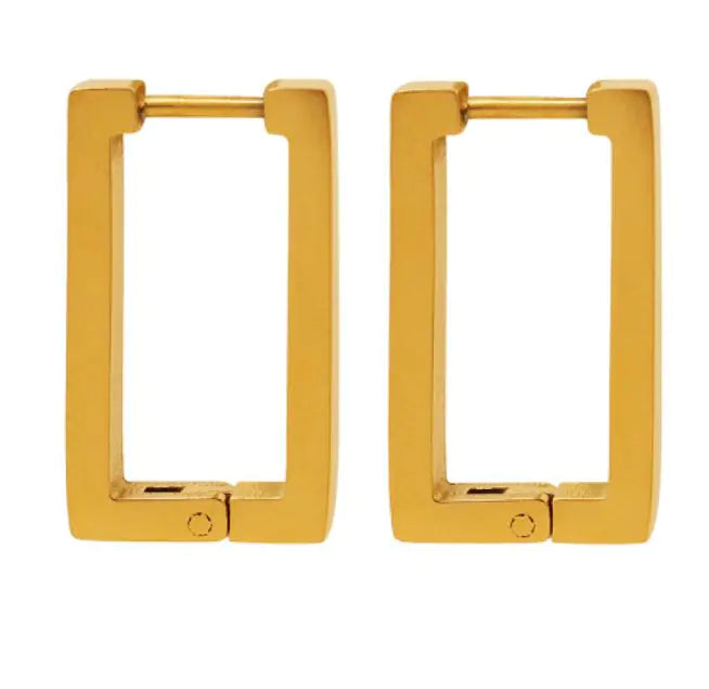Terra Geometric Gold Earrings