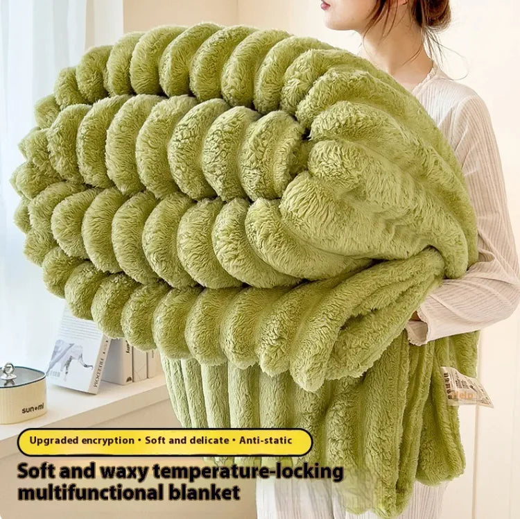 VelvetCozy Solid Color Thickened Nap Blanket