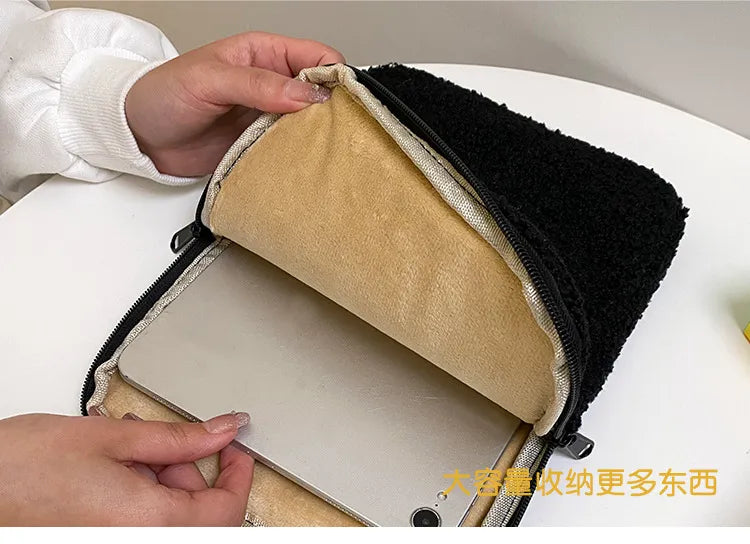 Plush Face iPad/Tablet Laptop Bag