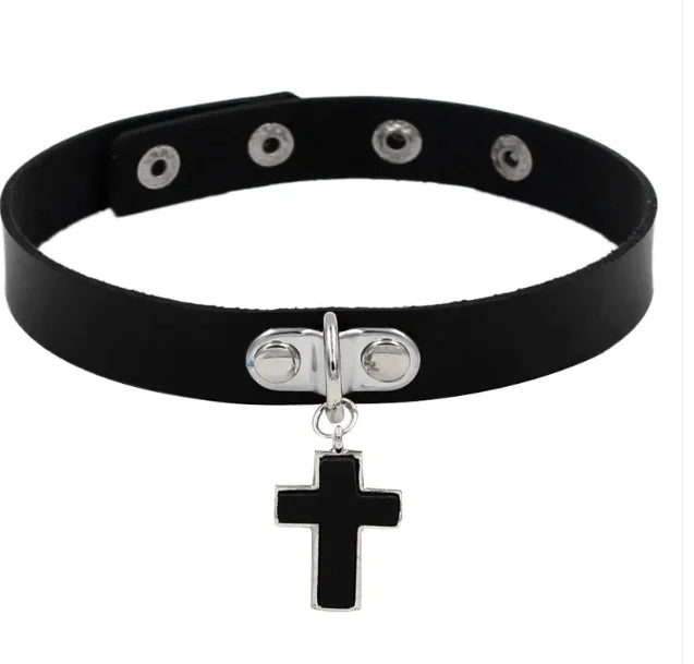 Personalized Punk Leather Collar Necklace Simple And Fashionable