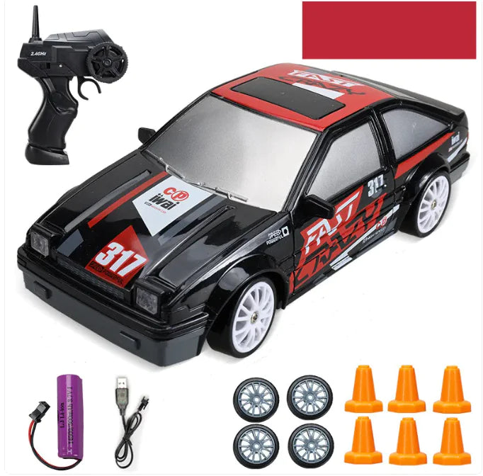 Huangbo 4WD Remote Control Car RC Drift Car Electric Charging Toy