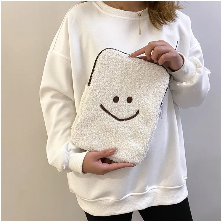 Plush Face iPad/Tablet Laptop Bag