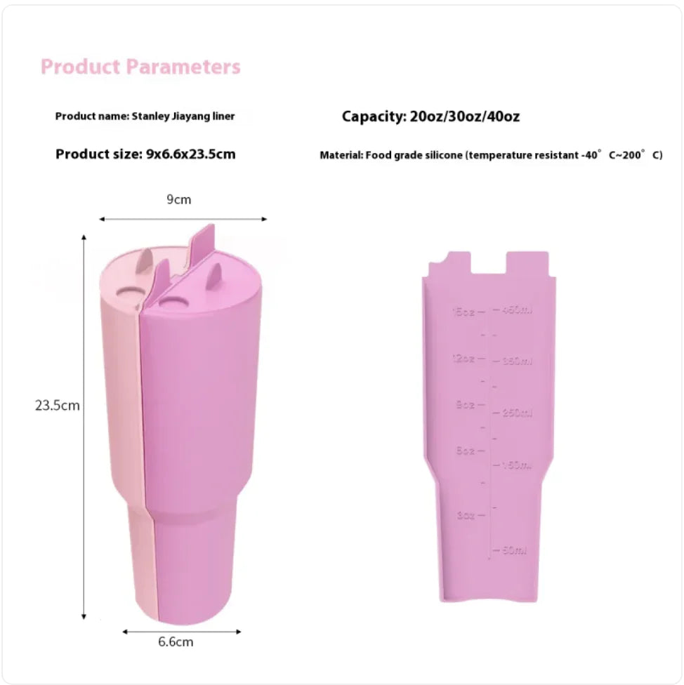 40oz Double-Wall Vacuum Insulated Silicone Liner Cup