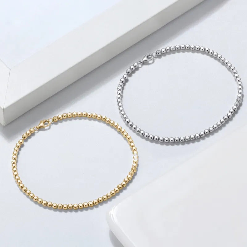 S925 Sterling Silver Bracelet Lucky Beads