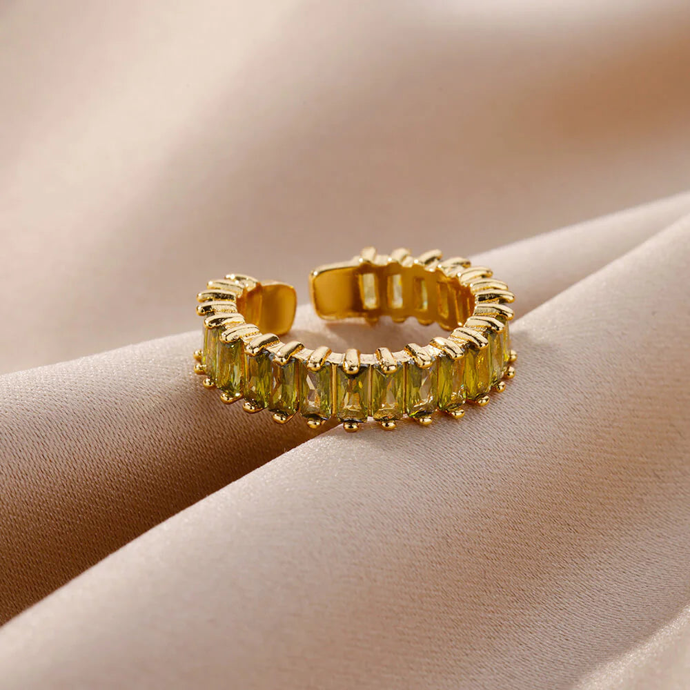 Rainbow Zircon Rhinestone Ring for Women