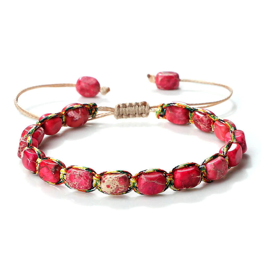 Hand-Woven Emperor Stone Beaded Bracelet