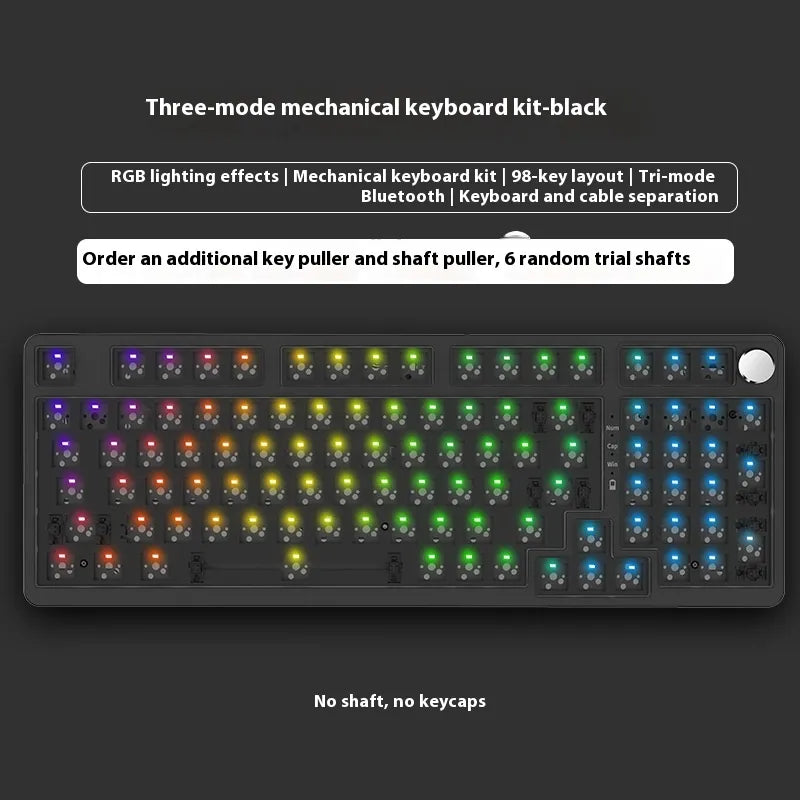 98 Key Wireless Bluetooth Three-model Mechanical Keyboard Gaming Electronic Sports Office