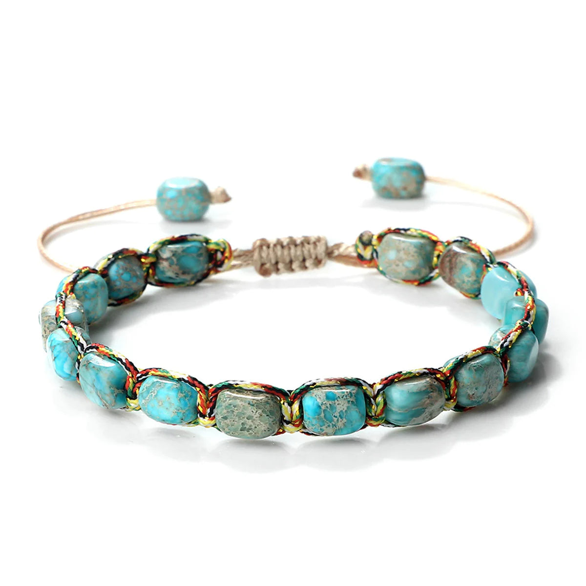 Hand-Woven Emperor Stone Beaded Bracelet