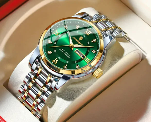 Waterproof Men's Double Calendar Luminous Quartz Watch