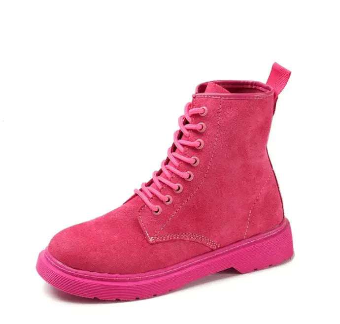 New Skinny Boots Harajuku British Style Suede Student Casual Short Boots