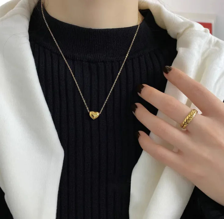 LoveHeart 3D Pendant Necklace