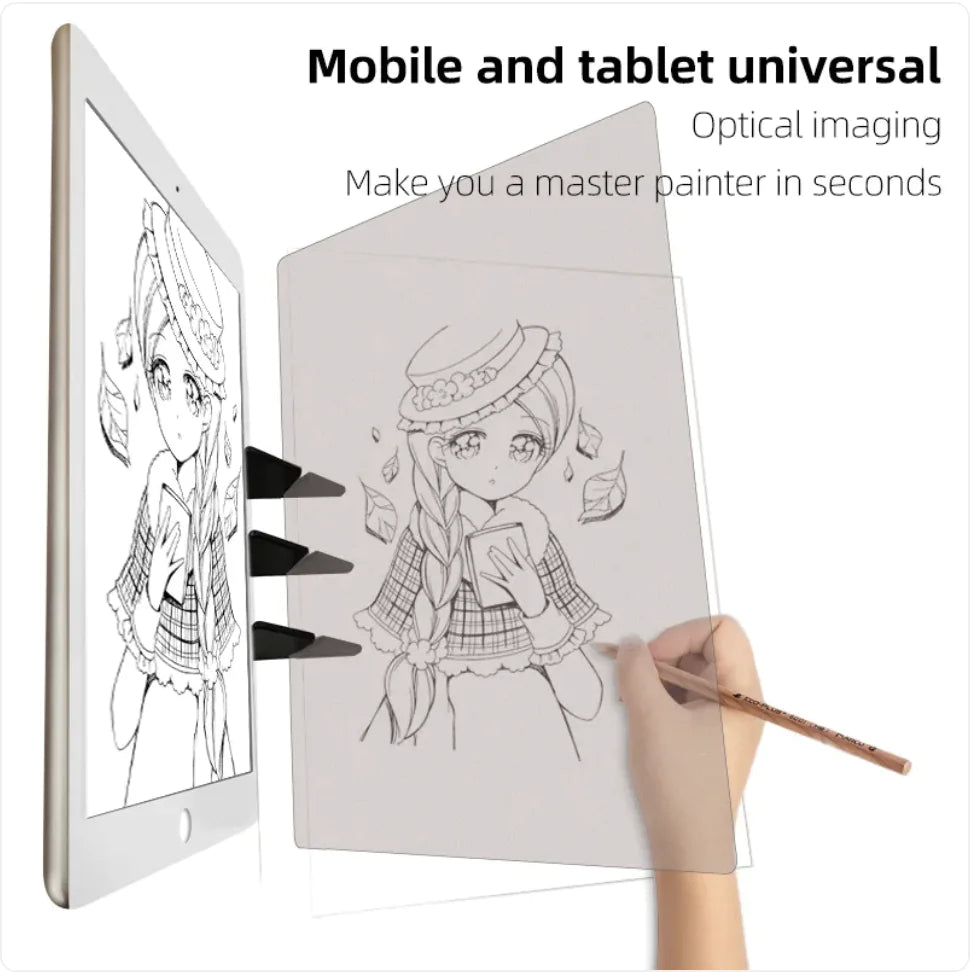 Adjustable Projection Drawing Board for Mobile Phones and Tablets