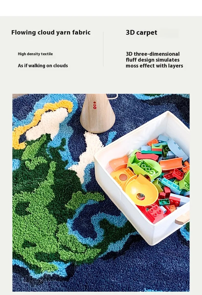 Flocking Bathroom Mat Bedroom Tufting