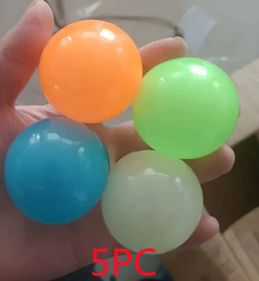 GlowSqueeze Sticky Ball Toy
