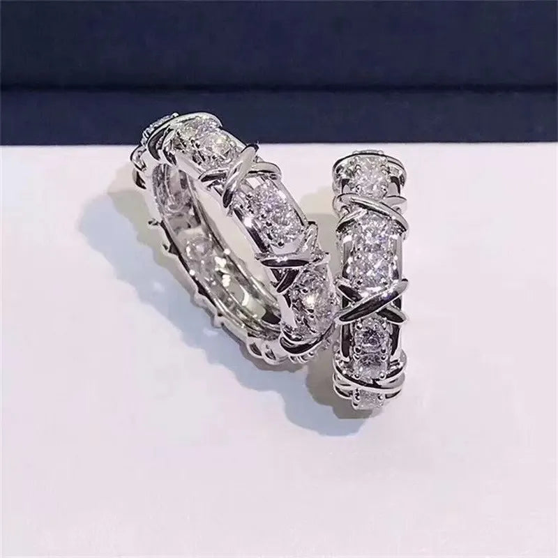 Women's Gold Plated Sepia Set Zircon Ring