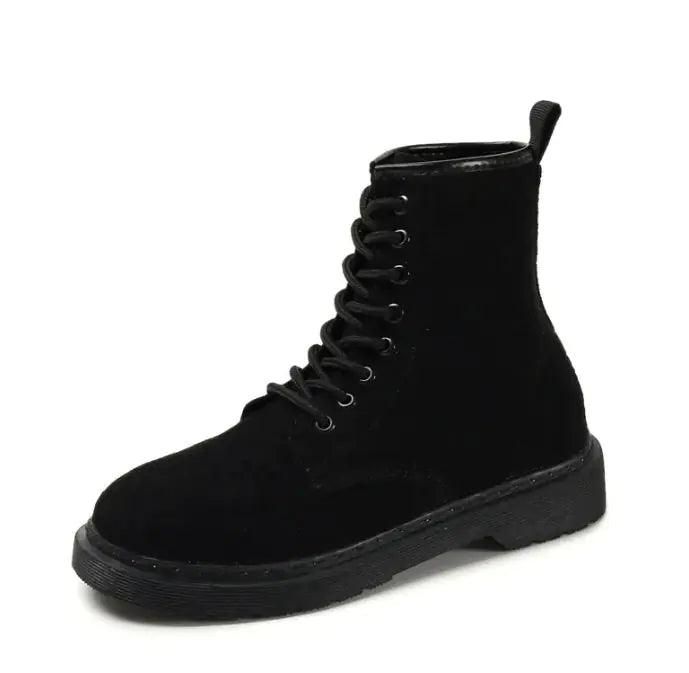 New Skinny Boots Harajuku British Style Suede Student Casual Short Boots