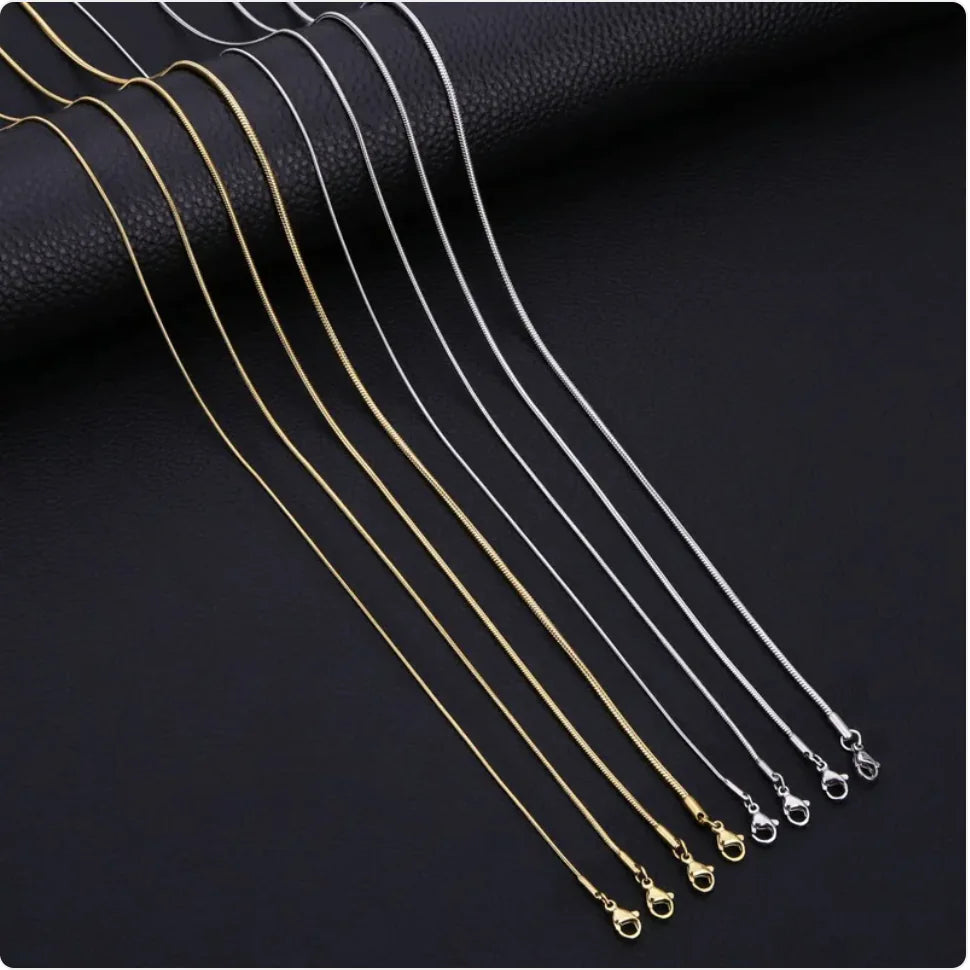 Minimalist Men's Stainless Steel Snake Chain Necklace