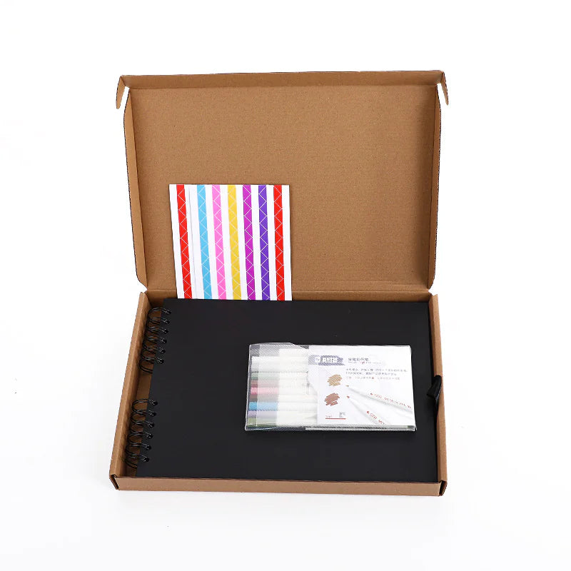 GOTIDEAL Scrapbook Album with Markers & Stickers, 80 Pages