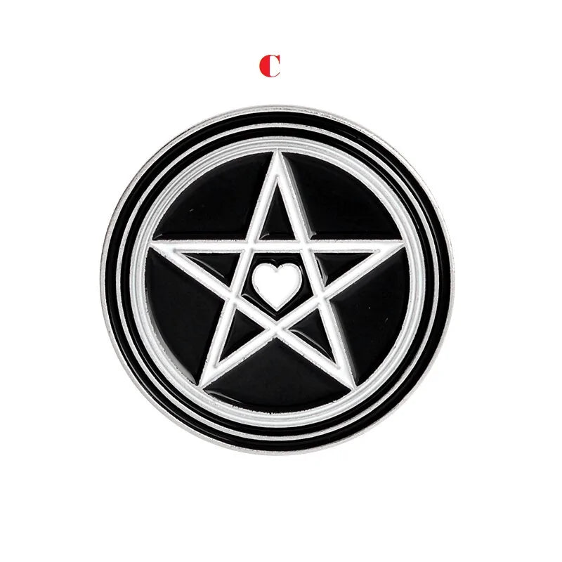Heart Pentagram Pin