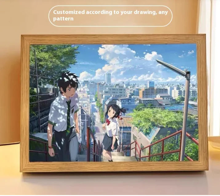 Personalized Light Painting Custom Photo Painting Led Glowing Photo Frame