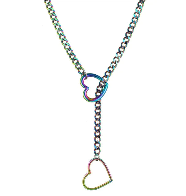 Retro Punk Metal Chain Necklace