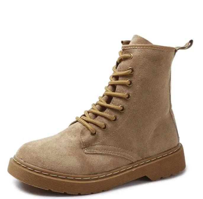 New Skinny Boots Harajuku British Style Suede Student Casual Short Boots