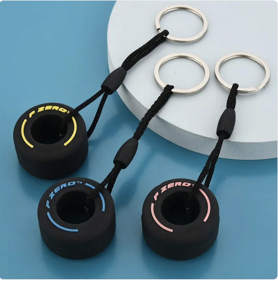 PVC Soft Rubber Tire Keychain