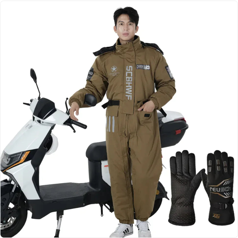 Winter Cold-proof Cycling One-piece Work Clothes