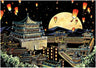 Creative Handmade City Night Scene Scraping Painting