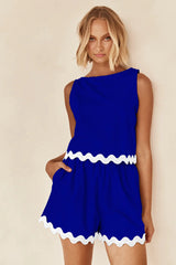 Sleeveless Shorts Suit