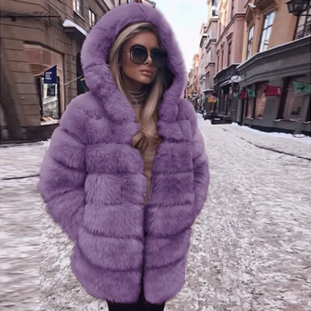 Women's Luxury Faux Fur Jacket