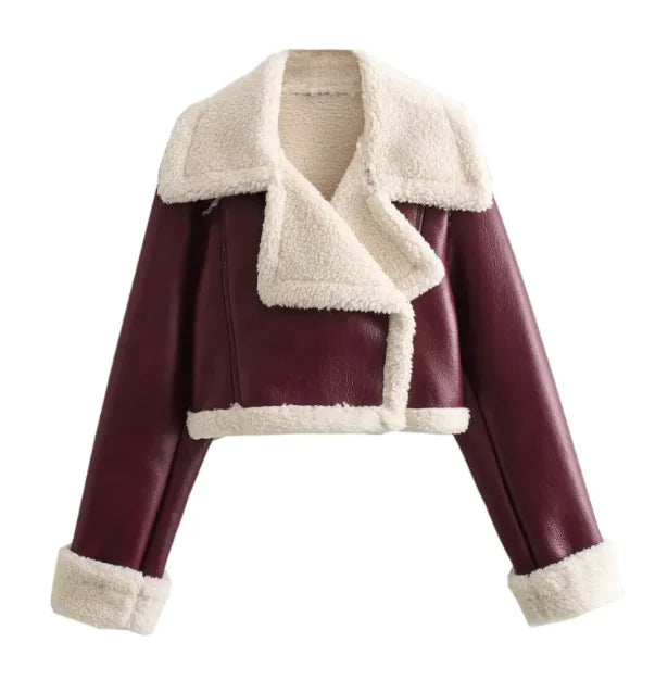 Women's Vintage Faux Leather Jacket