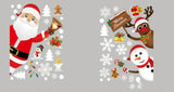 Santa Snowman Glass Sticker Window Arrangement