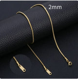 Minimalist Men's Stainless Steel Snake Chain Necklace