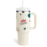 40oz Insulated Tumbler with Handle and Straw