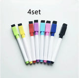 Eco-Friendly Whiteboard Markers with Eraser - 8-Piece Set for Kids