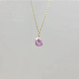 Natural Crystal Pendant Necklace with Stainless Steel Chain