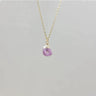 Natural Crystal Pendant Necklace with Stainless Steel Chain
