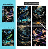 A4 Luminous Scraping Painting Colorful Scratch Paper