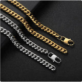 Hip Hop Titanium Steel Cuban Chain Necklace