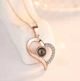 Metal Rose Jewelry Gift Box Necklace