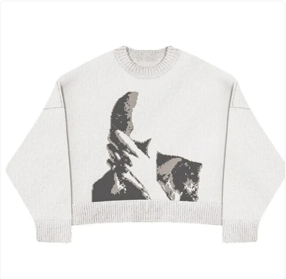 Loose-Fit Crew Neck Pullover